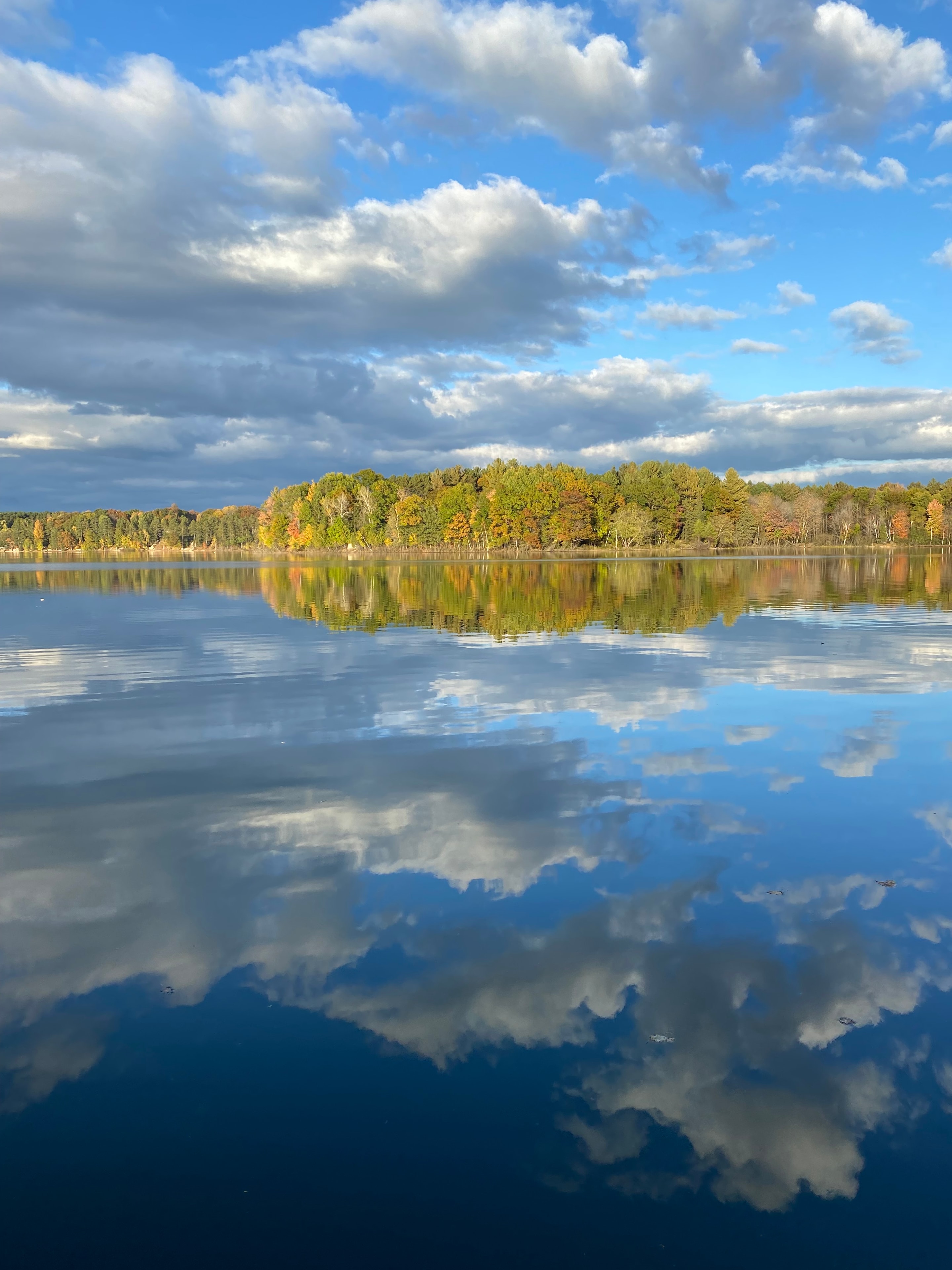 Squash Lake fall evening reflection